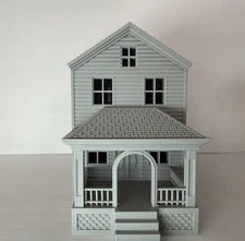 Modern 2 Story House - HO Scale 1:87 - | Preassembled - Built Up Building
