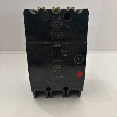 GE TQD32100 3-Pole 240V 100A Molded Case Circuit Breaker