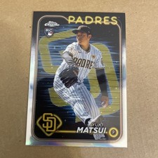 Yuki Matsui Lightboard Logo RC 2024 Topps Chrome #116 San Diego Padres Rookie SP