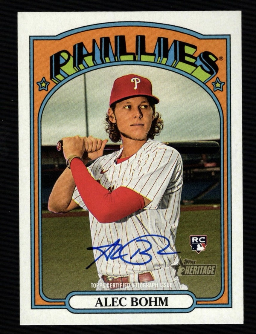 2021 Topps Heritage - Real One Autographs Alec Bohm #ROA-AB (AU, RC)
