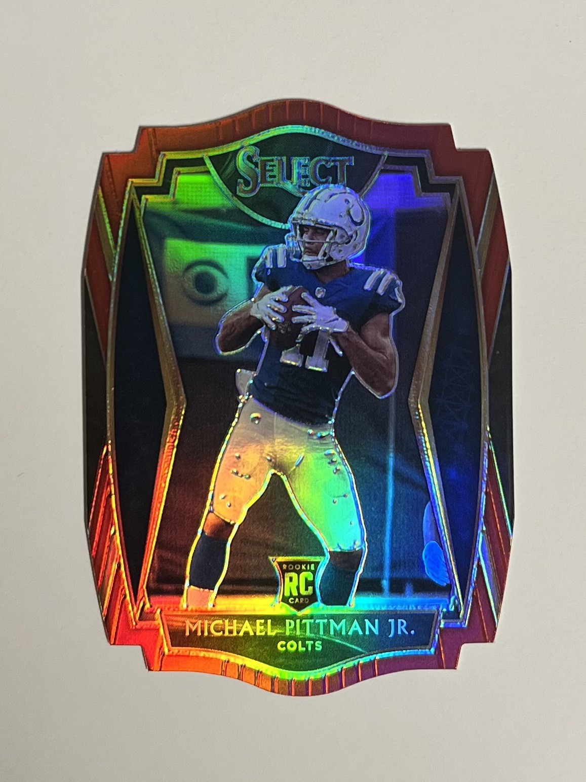 2020 Panini Select - Michael Pittman Jr. Premier Level Red Prizm Die-Cut #162 RC