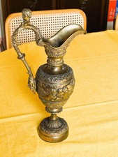 Grosse, alte, dekorative Messingvase, wundersch&ouml;ne Darstellungen, H&ouml;he ca. 37 cm