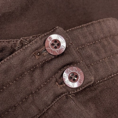 Escada Wool Pants Womens 38/8 28X26 Brown High Rise Straight Leg Button Side GUC - Picture 3 of 9