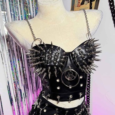 Goth Tops Punk Mini Rock Clothes Emo Clothing Grunge Y2K Chic Gothic Tank
