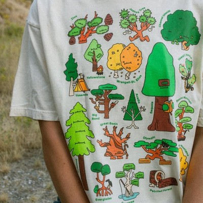 Comfort Colors National Park Native Trees Graphic Tee Unisex