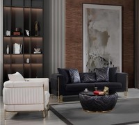 Stilvolles Wohnzimmer-Set 3+1 Weiches Sofa Bequemer Sessel WohnzimmermöBel