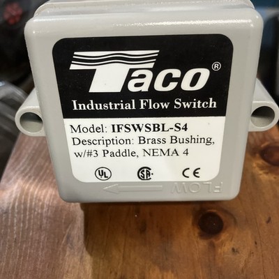Taco IFSWSBL-S4 Industrial Flow Switch Brass Bushing NEMA 4