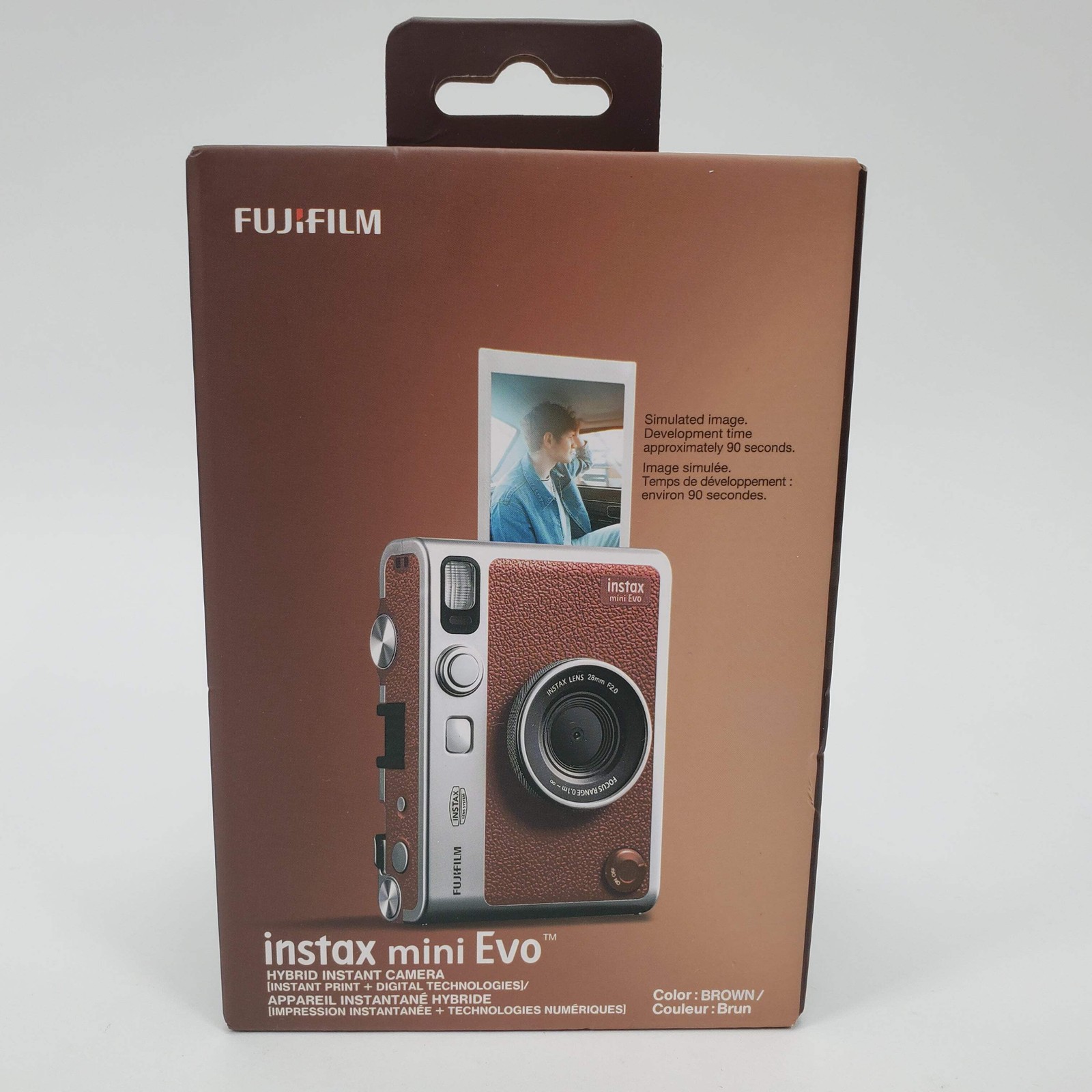 New FujiFilm Instax Mini Evo Hybrid Instant Camera Brown