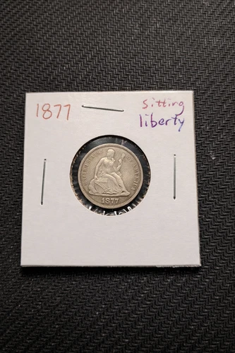 1877 US Seated LIBERTY SILVER Dime