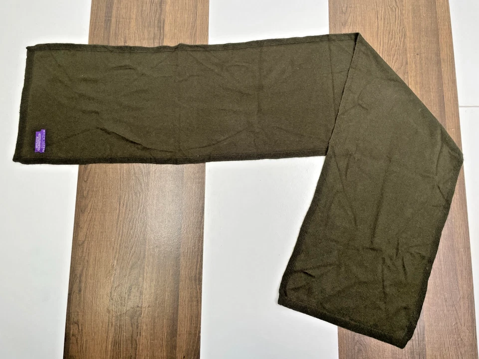 Bufanda vintage Ralph Lauren etiqueta púrpura para hombre 100 % cachemir verde - ¡Excelente! Foto 3 de 4