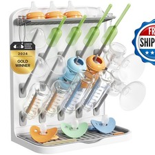 Lifewit 15-Hooks Baby Bottle Drying Rack for Countertop