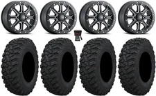 ITP Inertia Bdlk 15" Wheels Bk +40mm 32" Trekker Tires Commander Maverick