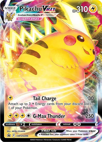 Pokemon Pikachu VMAX Sword & Shield: Black Star Promos SWSH286 Holofoil MP Promo