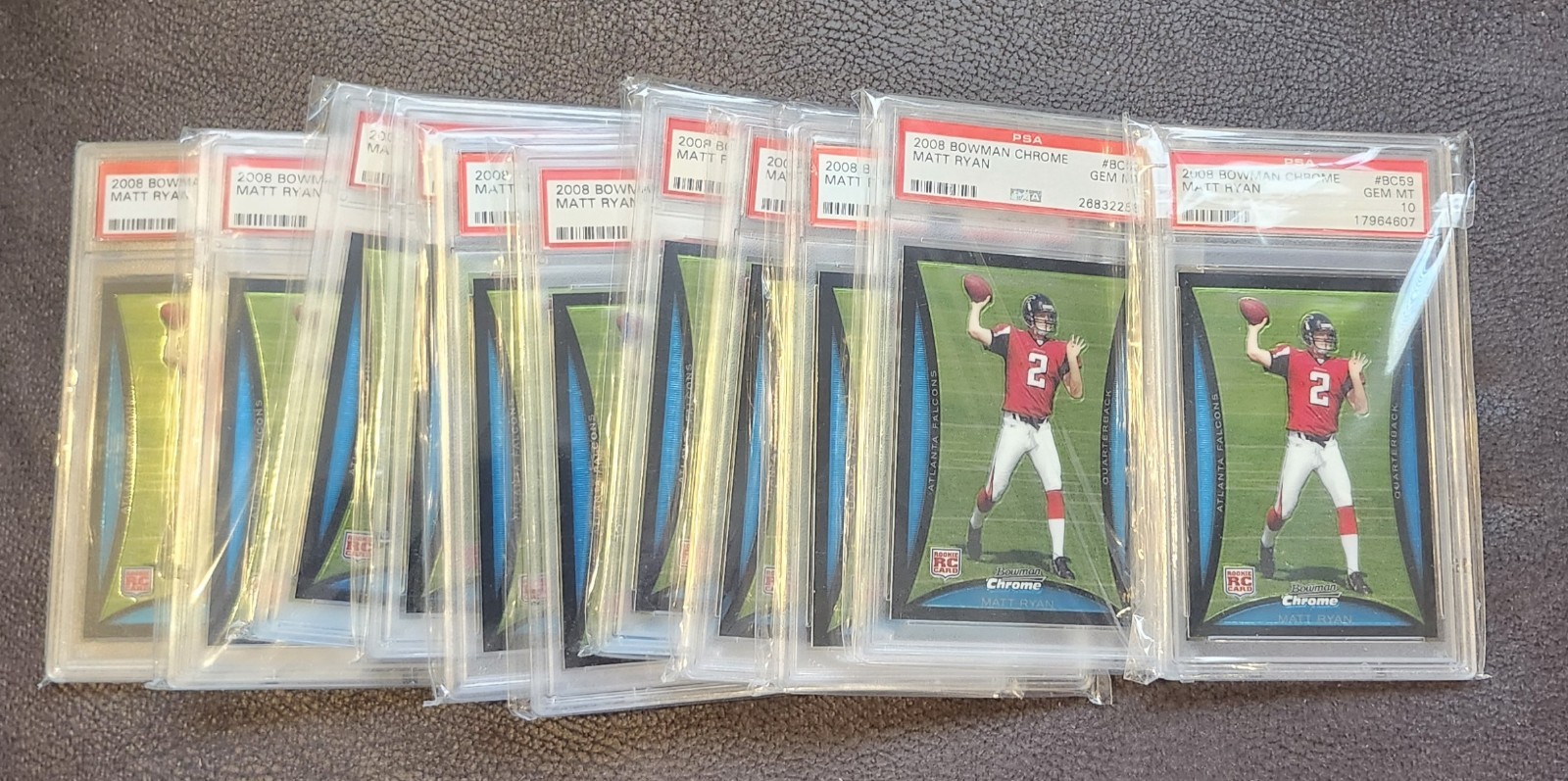 2008 Matt Ryan Bowman Chrome RC PSA 10 view 3