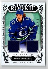 2018-19 Artifacts Materials Silver (B) Adam Gaudette Jersey 460/499 Vancouver