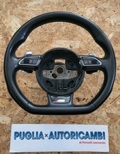 STERZO/VOLANTE TAGLIATO SLINE IN PELLE TRAFORATA PER AUDI A4/A5/A6/Q5 B8/8T/4G