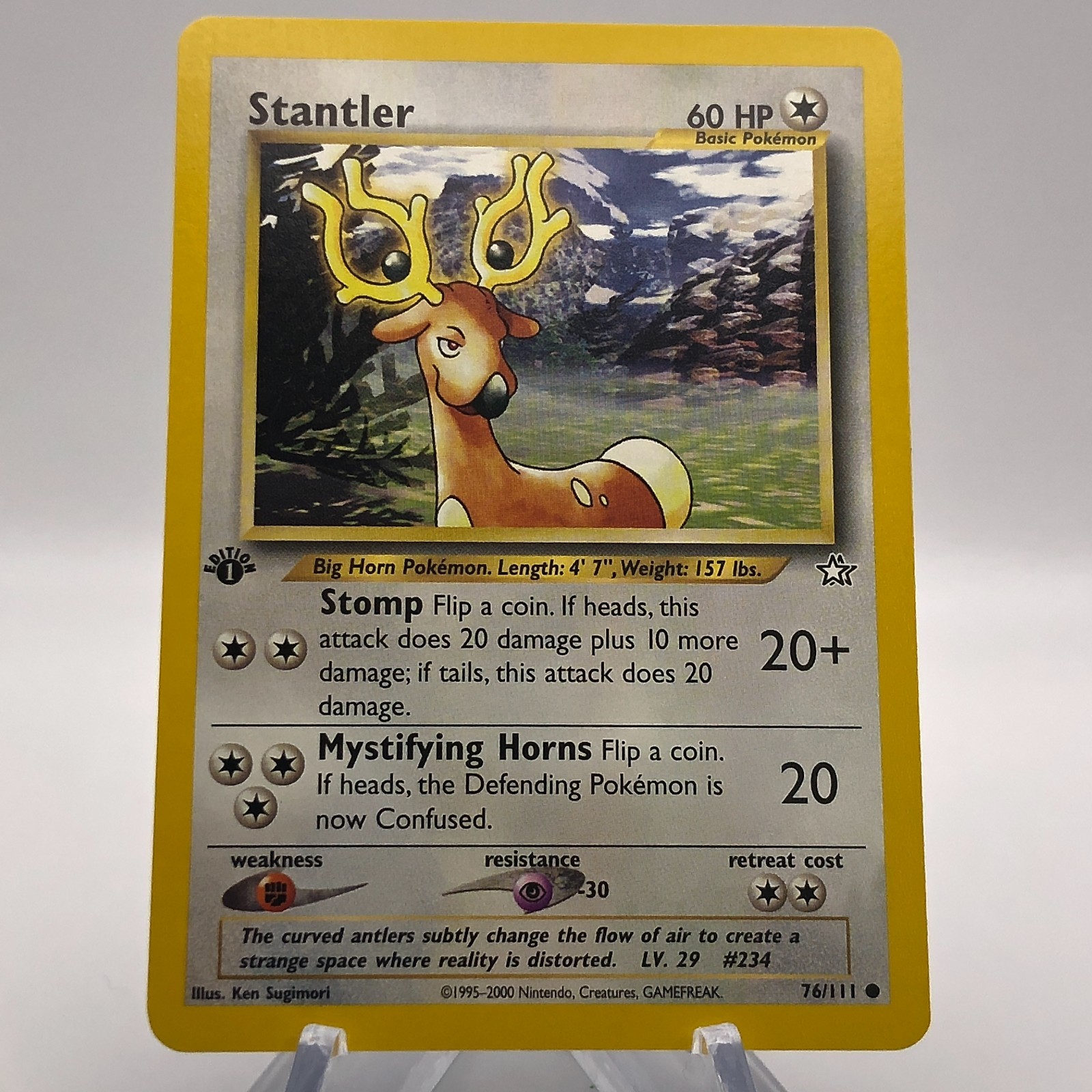 Pokemon Stantler 76/111 - NM - 1st Edition Neo Genesis 2000 - Common