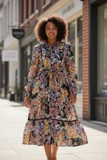 Women's Floral A-Line Button Up Long Sleeve Dress by Harper&Rose NWT Size XL