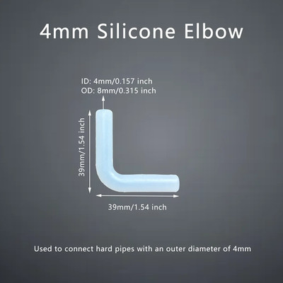 Silicone Elbow Flexible Repair Joint Hard Tube Soft Connector Right Angle Rubber