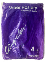 4 PR..VTG SEARS..CLING-ALON..NYLON..STRETCH..STAY UP..STOCKINGS..BLACK..NEW..Q