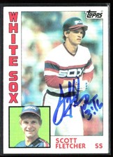 Scott Fletcher 1984 Topps In Peron Auto Auto #364 Chicago White Sox