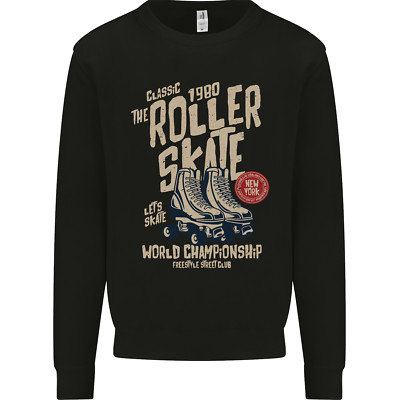 Rollschuh Retro Skating Boots Kinder Sweatshirt Pullover