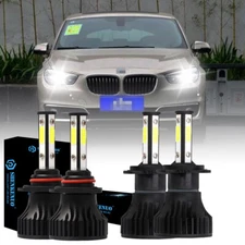 For BMW 528i 1997-2000 9005+H7 Headlight LED 4x Bulbs Combo 6000K Conversion Kit