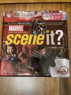 Marvel Scene It ? Deluxe Edition Collectors Tin Missing 2 Buzz Cards And 1 Dice