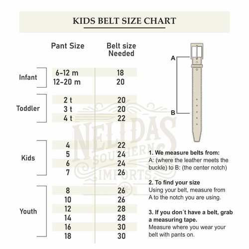 Kids Casual Black Leather Belt, Kids School uniform Leather Belt - Picture 5 of 5