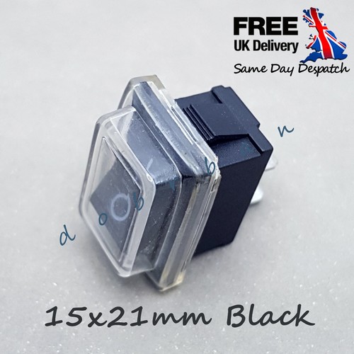 15x21mm Mains Power 240V KCD1 Rocker Switch ON OFF IO IOII Silicone Cap - Picture 9 of 13