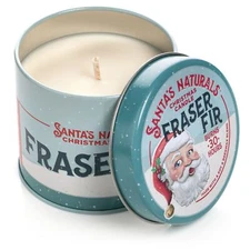 Santa's Naturals 9 oz Candle - Fraser Fir - Great Christmas Pine Tree Scent