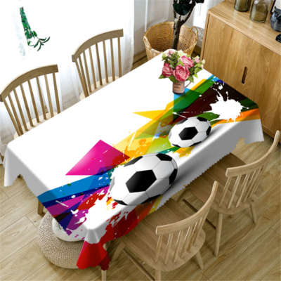 Contracted Soccer 3DTablecloth Table cover Cloth Rectangle Wedding Party Banquet