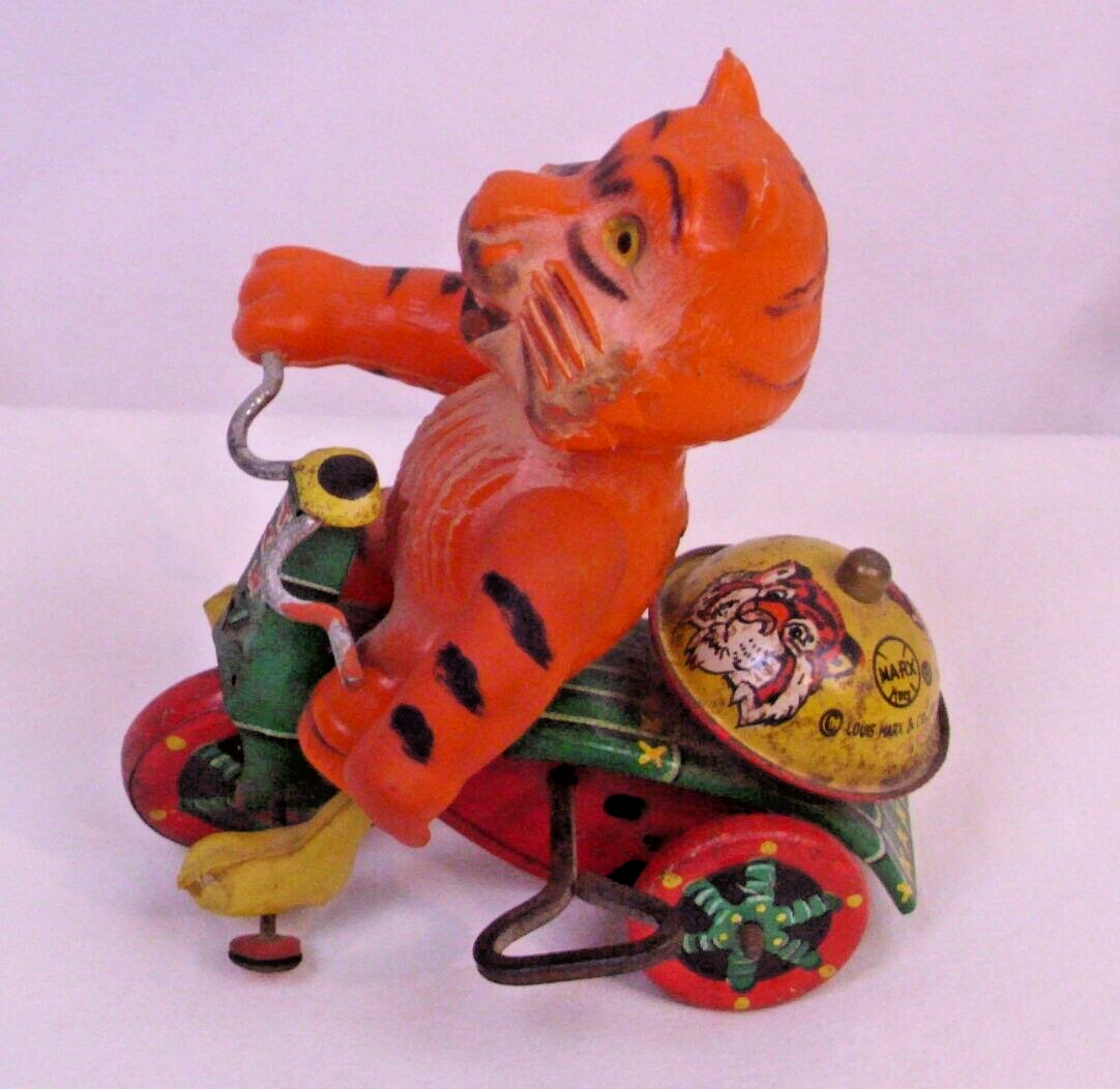 MARX ESSO TIGER TRIKE TIN WIND UP TOY 1960s WORKS | eBay