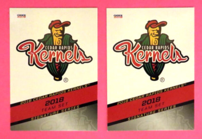 2 - 2018 Choice, Cedar Rapids Kernels - HEADER CARD & CHECKLIST
