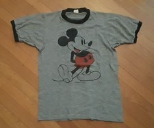 RARE GENUINE VINTAGE MICKEY MOUSE RINGER T SHIRT XS DISNEY USA MADE