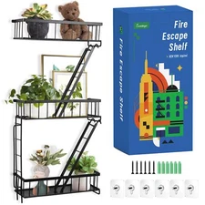 Fire Escape Wall Shelf New York Decorative Ladder Shelf Wall Art Floating Shelf 