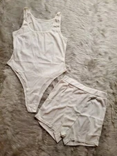 Casual Solid Scoop Neck Solid Sleeveless Women Two-piece