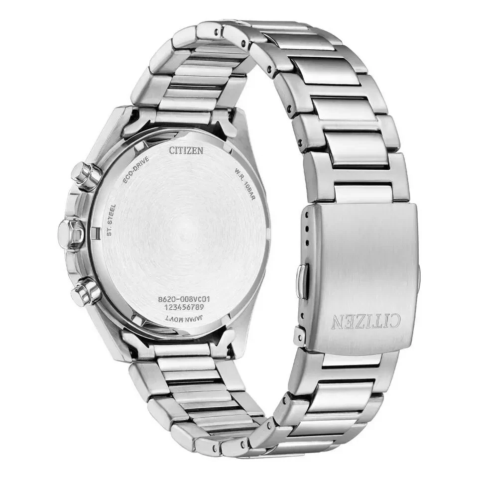 Citizen Eco-Drive Metropolitan CA4590-81A Cronografo Bianco 41mm Nuovo - Immagine 2 di 4