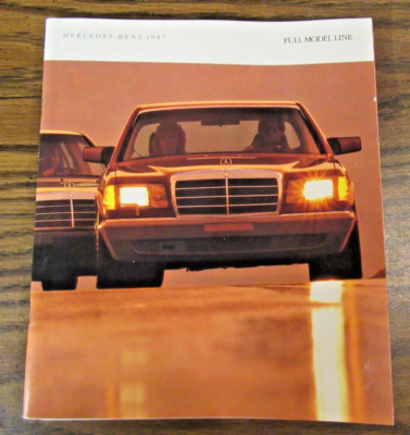 1987 Mercedes Full Model Line & Technical Specifications Sales Brochure Catalog