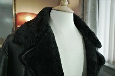 Luxury Shearling Sheepskin Leather Flying Aviator Pilot Coat Jacket Lakeland