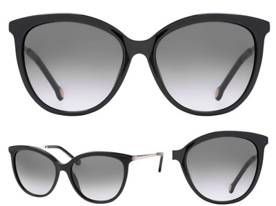 Carolina Herrera Sonnenbrille Sunglasses Glasses Brille SHE798 0700 Schwarz Bnwt