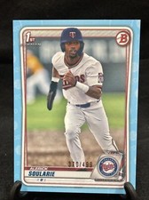 2020 Bowman Draft Paper Sky Blue Parallel # BD-94 Alerick Soularie 370/499