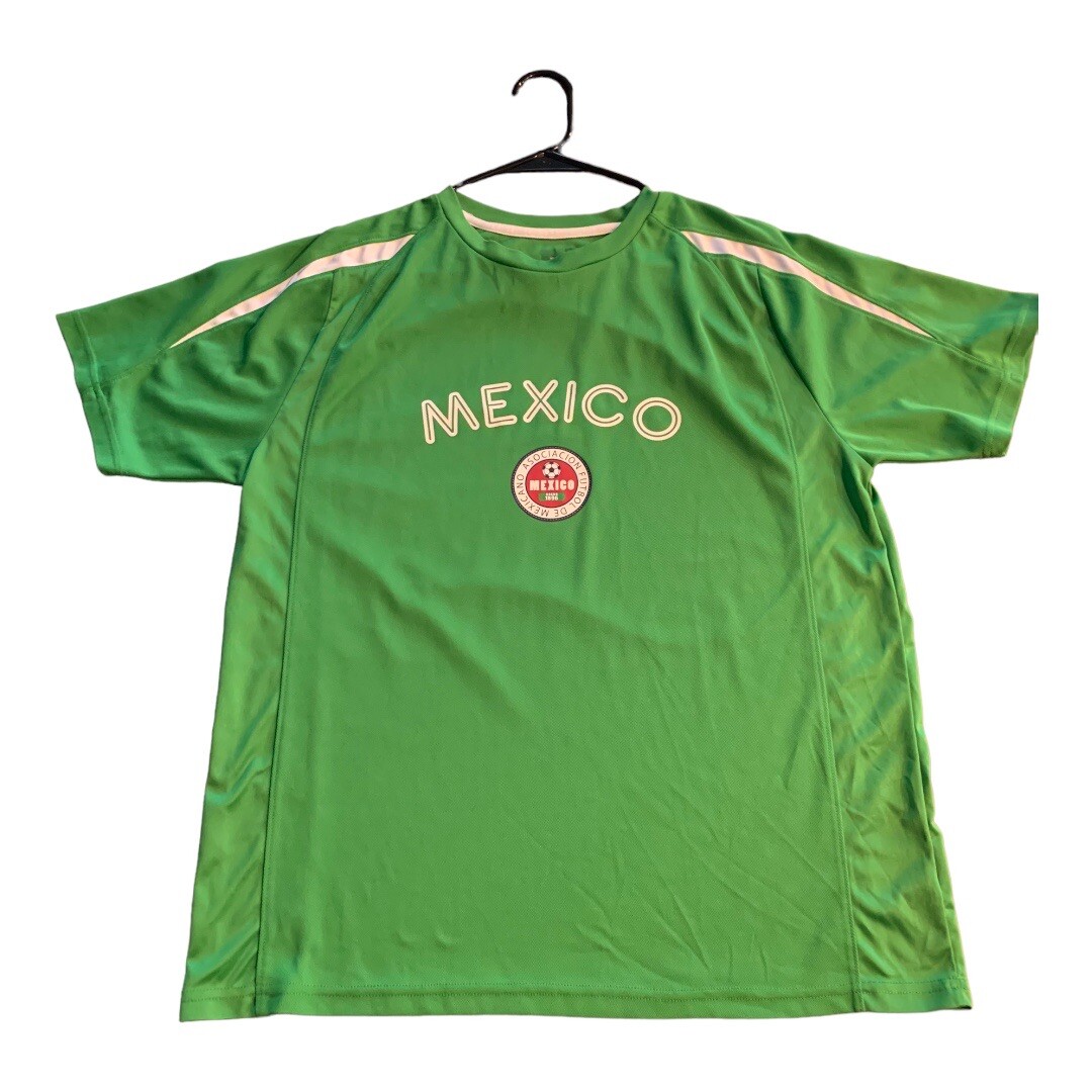 Men's M Mexico Soccer Football Jersey Green De Mexicano Asociacion Futbol