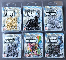 Brickarms ROBOT ARMS & Shoulder Pegs for Minifigures -Pick Color!-  NEW