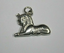 EGYPTIAN HANDMADE STERLING SILVER Sphinx Pharaoh Amulet