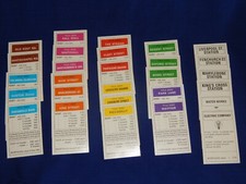Monopoly Cards Traditional Spare Pieces Vintage Set B - Please choose: