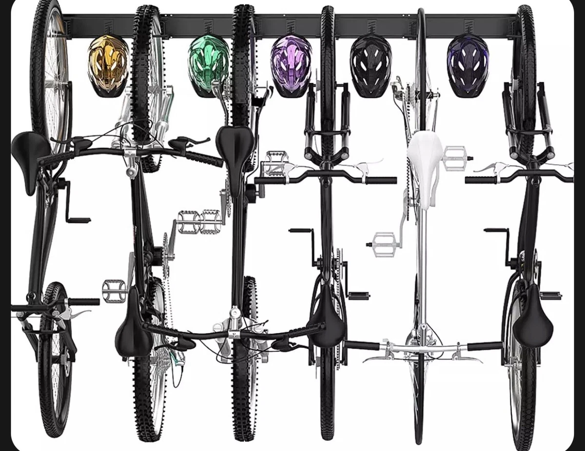 TORACK Bike Storage Rack, 6 Bike Racks & 5 Hooks for Garage, Wall Mount  Vertical