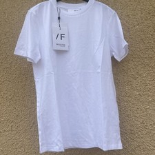 Image of Selected Femme My Perfect Tshirt crew neck Box Cut Shirt Sleeve Size Small BNWT