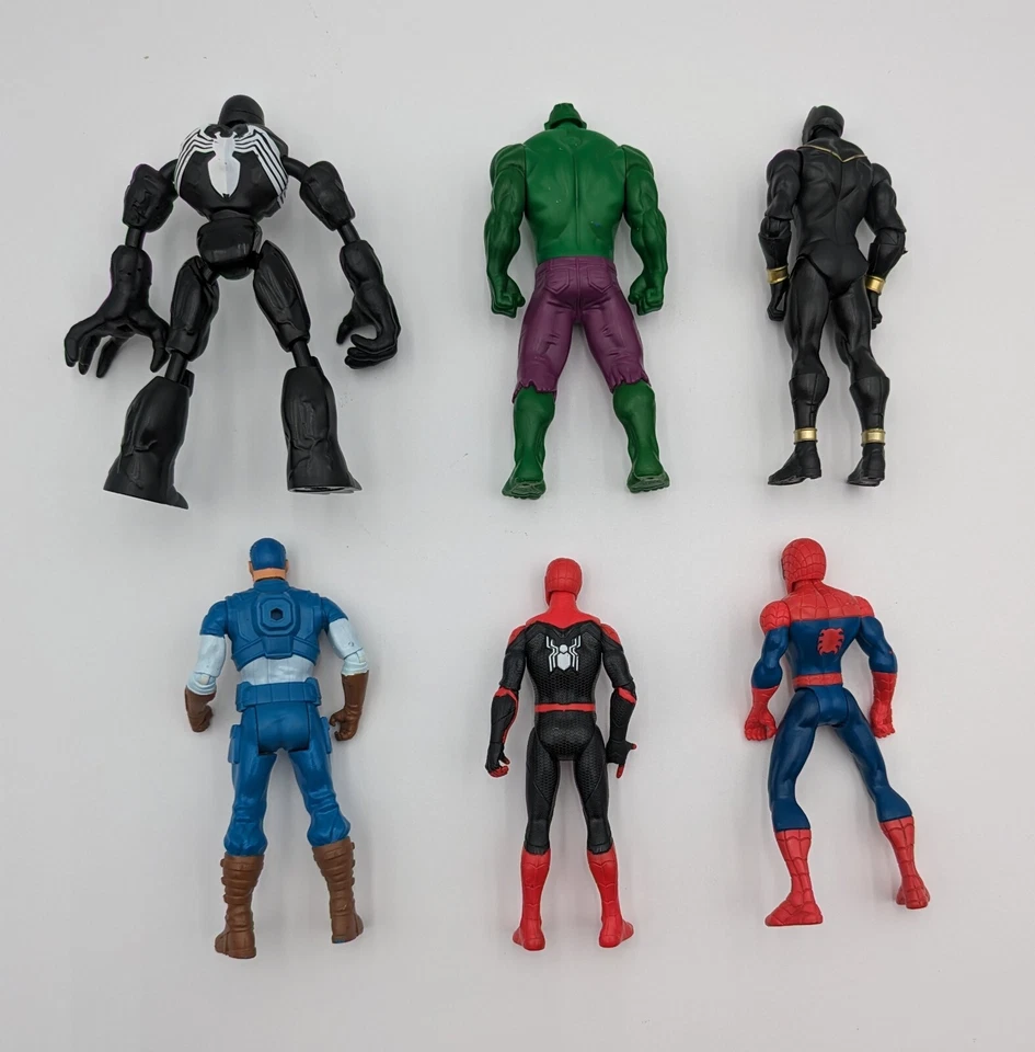 Hasbro Marvel Avengers Lote de 6 Figuras de Acción 6" Hulk Spiderman Capitán América Foto 2 de 4