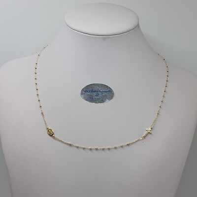 ROSENKRANZ HALSKETTE RUND MIT GLATTEN KUGELN AUS 18KT GELBGOLD 2,4 GR. (7316)